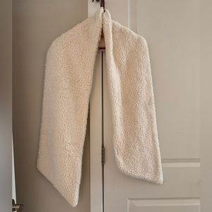Fluffy White Scarf